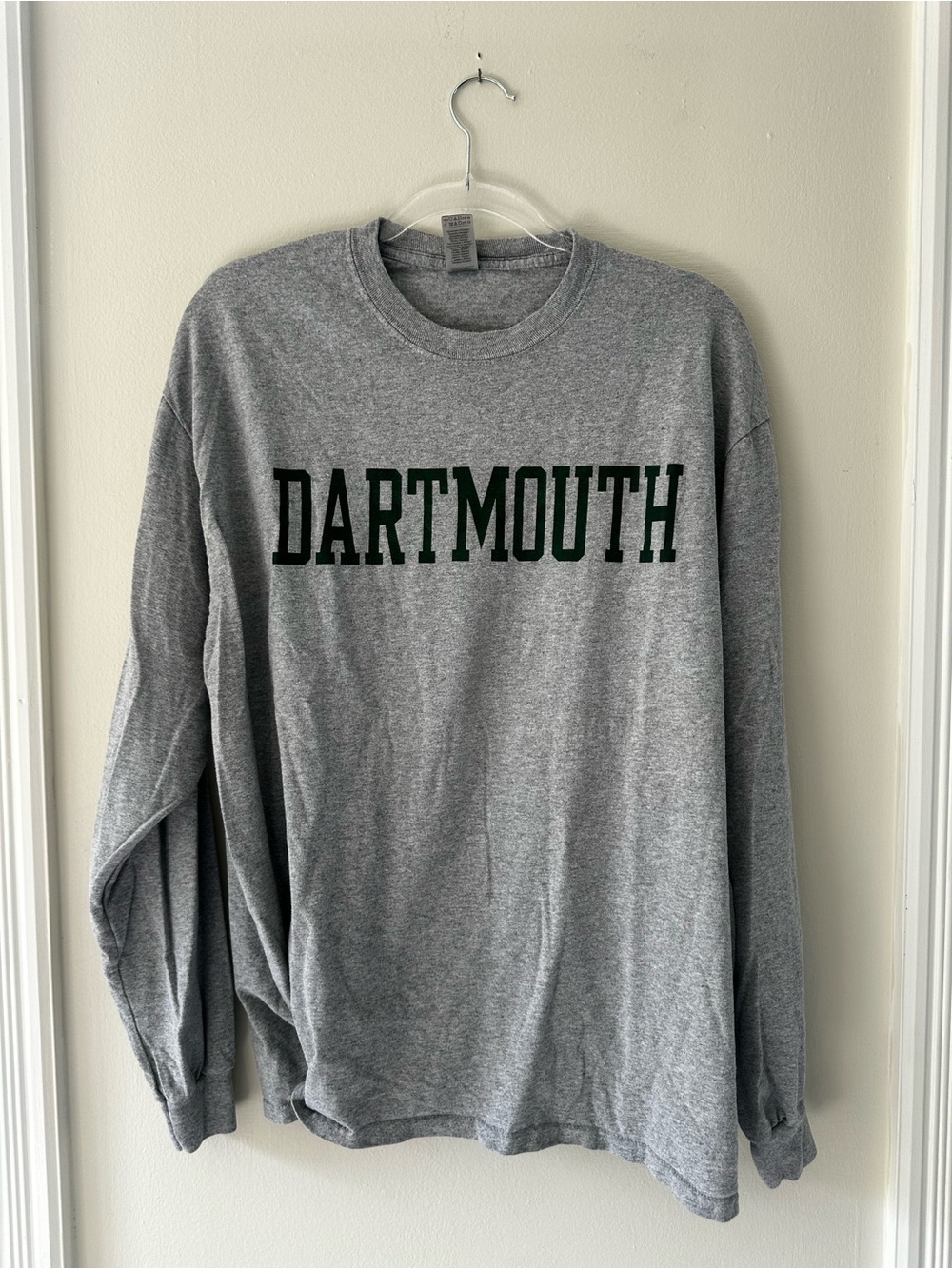 Gildan Gray Long-Sleeve Dartmouth Crewneck